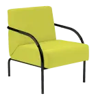 SPA 1 černý lak, koženka AN 079 - koženka citrónově zelená